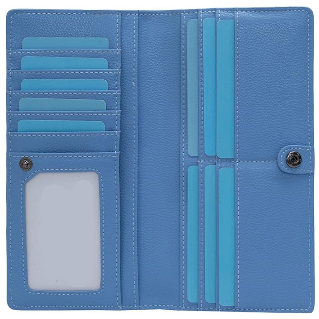 Slim Leather Wallet Featuring RFID Blocking To Secure Storage