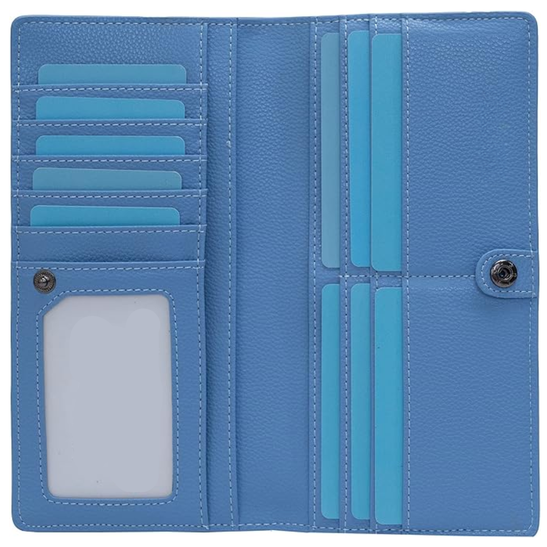 Slim Leather Wallet Featuring RFID Blocking To Secure Storage