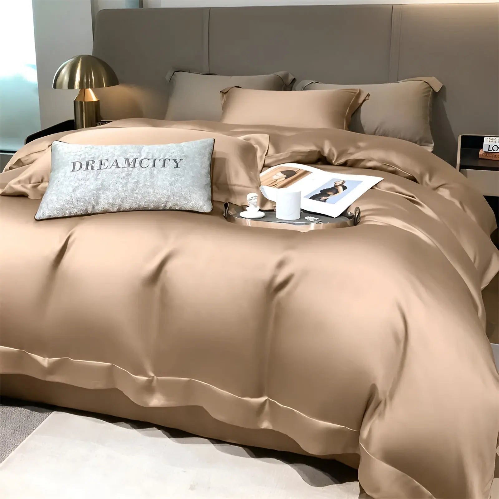 UltraCool Bedding Bamboo Set With Soft Silky Texture For Year Round Comfort