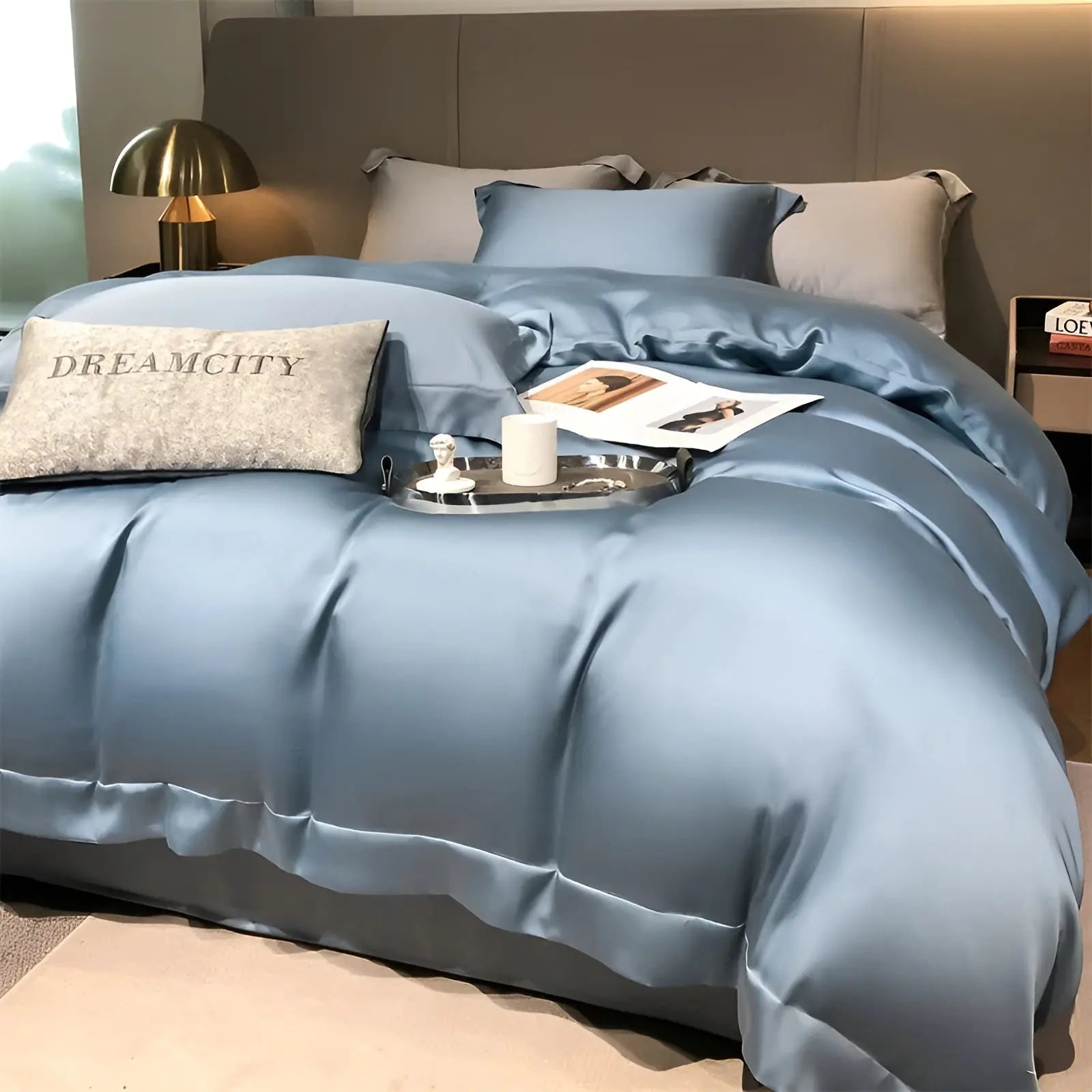 UltraCool Bedding Bamboo Set With Soft Silky Texture For Year Round Comfort