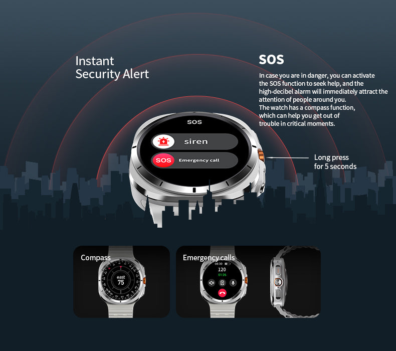 Ultra 8 Everyday Bluetooth Watch With Compass And ChatGPT