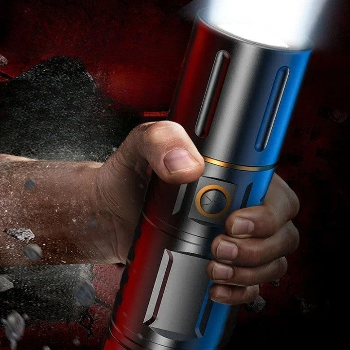 Ultra Bright Night Beam Rechargeable Flashlight With High Intensity LED Waterproof Outdoors