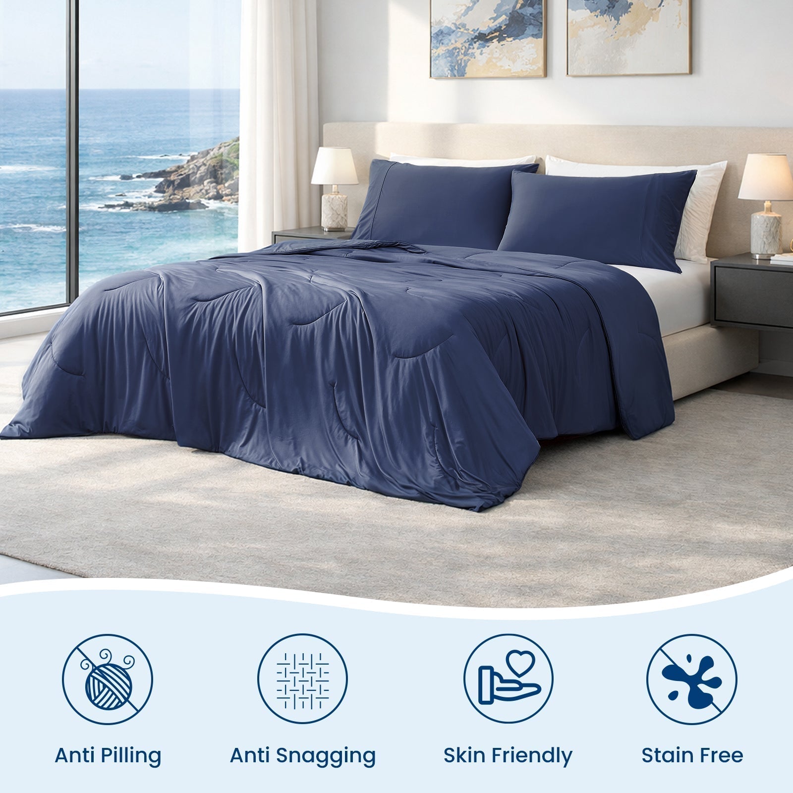 Ultra Cooling Comforter With Dual-Sided Construction For All-Season Comfort