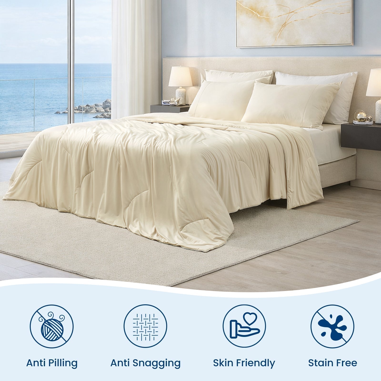 Ultra Cooling Comforter With Dual-Sided Construction For All-Season Comfort