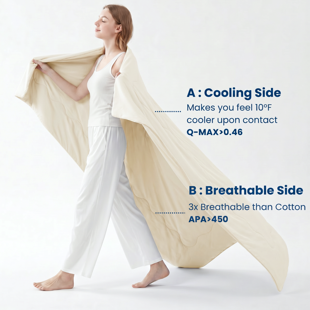 Ultra Cooling Comforter With Dual-Sided Construction For All-Season Comfort