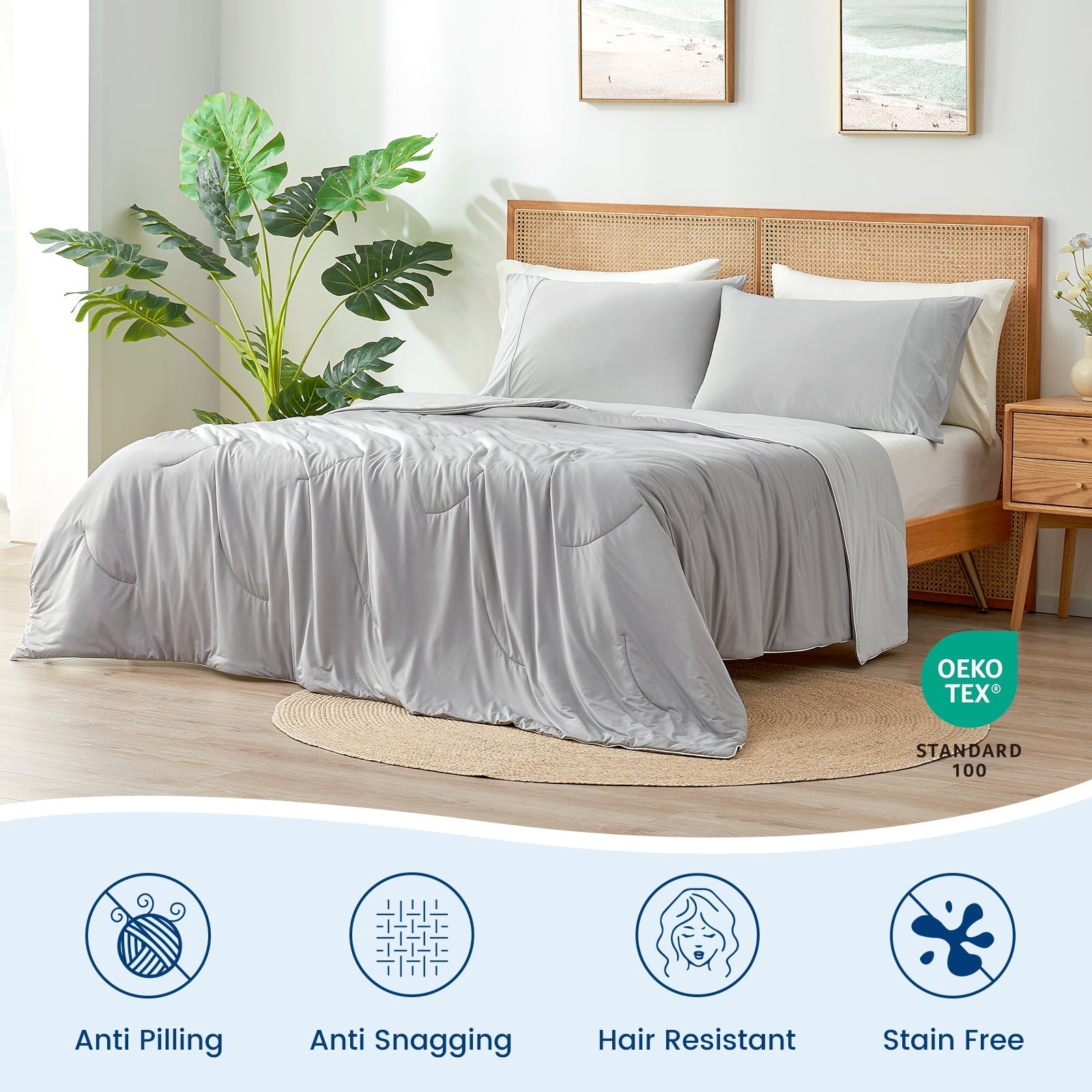 Ultra Cooling Comforter With Dual-Sided Construction For All-Season Comfort