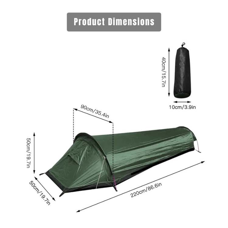 Featherweight Solo Hiking Tent With Waterproof And Wind Resistant Shell