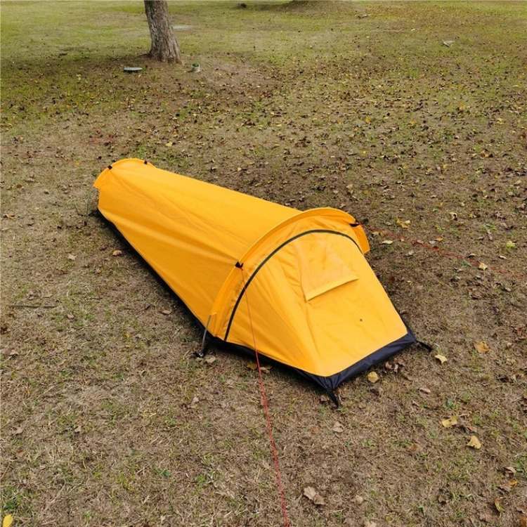 Featherweight Solo Hiking Tent With Waterproof And Wind Resistant Shell