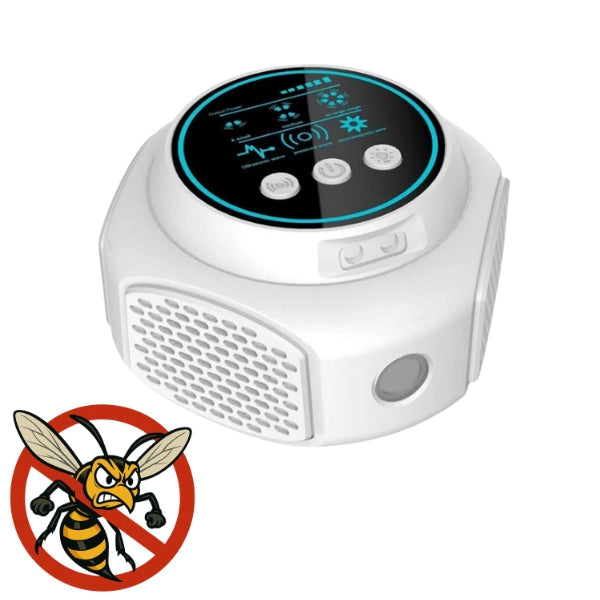 QGuard Ultrasonic Wasp And Hornet Control For Outdoor Areas With 3200 Square Feet Coverage