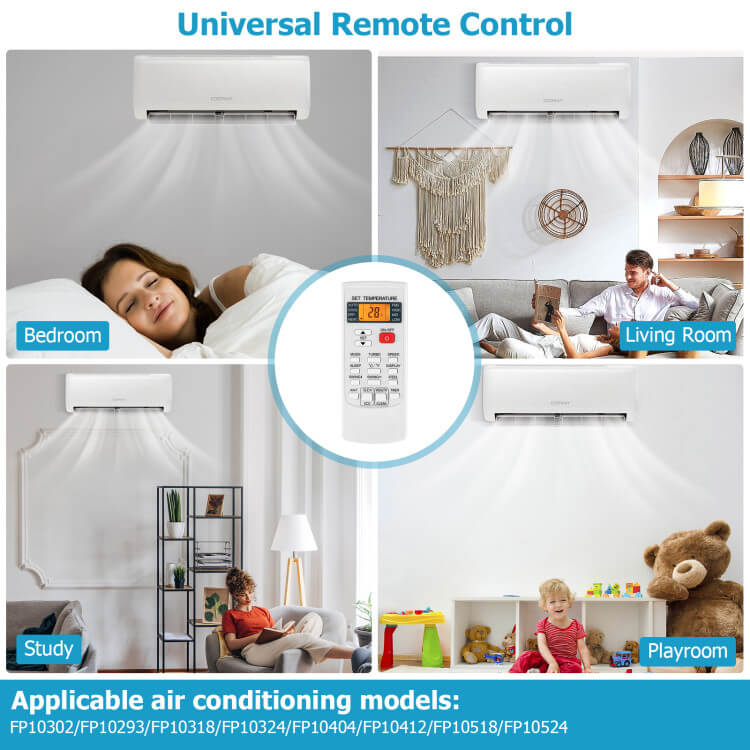 Universal Air Conditioner Remote With Digital Display And 4 Climate Modes