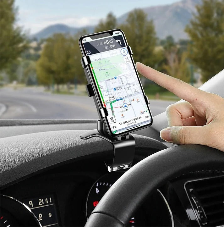 Universal Car Phone Holder With 360 Degree Rotation Mount For Hands Off Driving Secure Fit