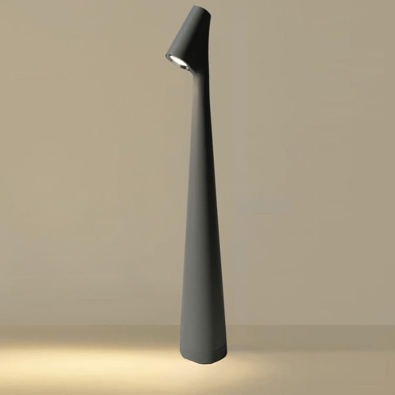 Stylish Table Lamp In Metal Finish Rechargeable For Indoor And Outdoor Use