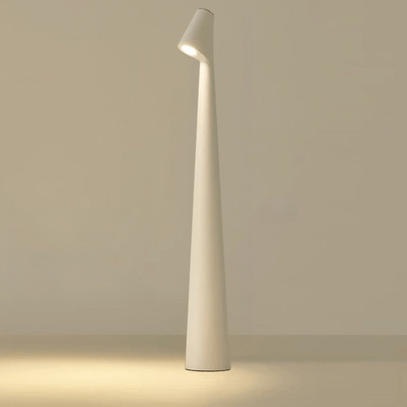 Stylish Table Lamp In Metal Finish Rechargeable For Indoor And Outdoor Use