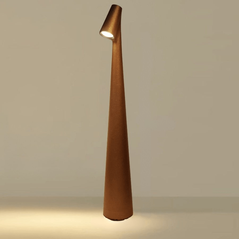 Stylish Table Lamp In Metal Finish Rechargeable For Indoor And Outdoor Use