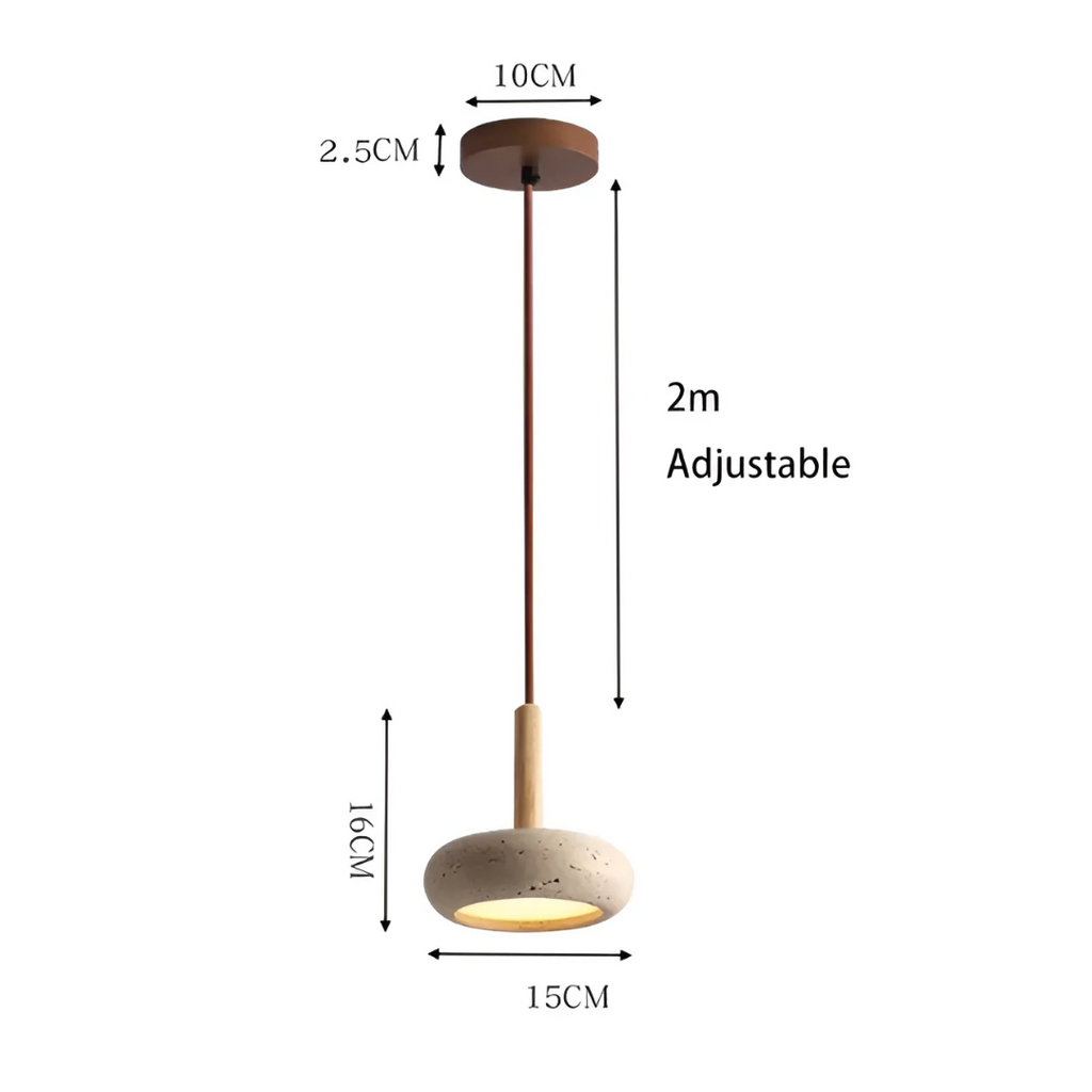 Yumeko Vintage Japanese Inspired Pendant Light With Adjustable LED