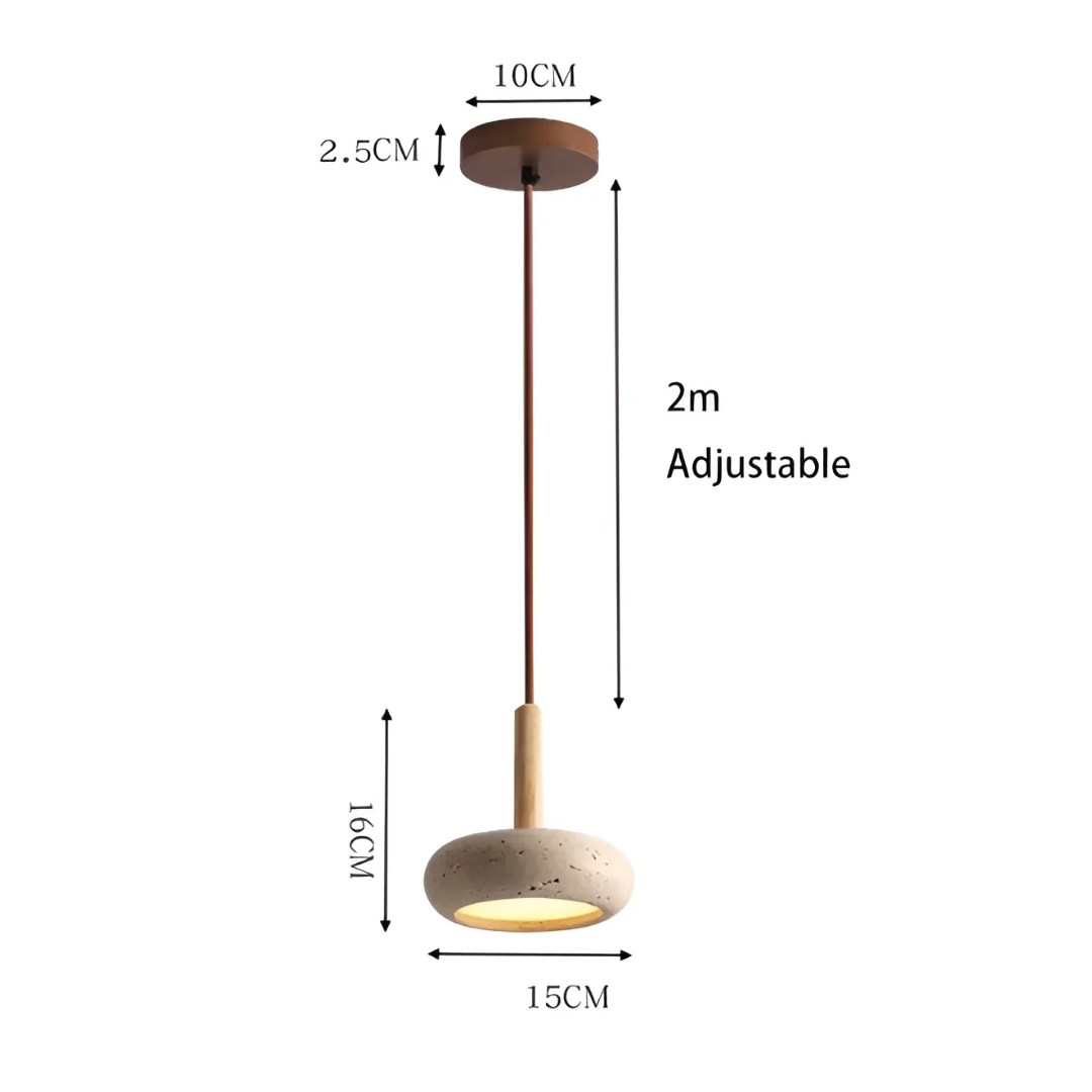 Yumeko Vintage Japanese Inspired Pendant Light With Adjustable LED