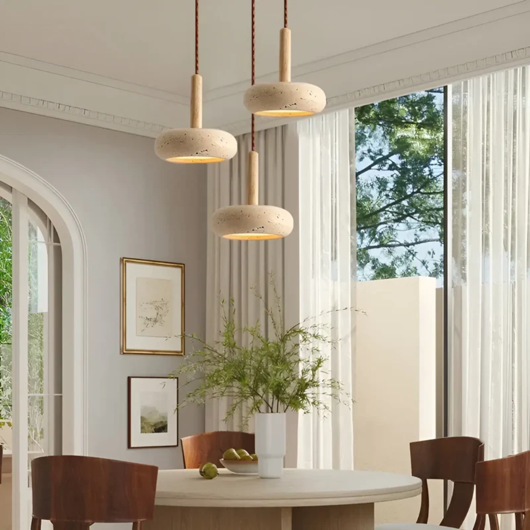Yumeko Vintage Japanese Inspired Pendant Light With Adjustable LED
