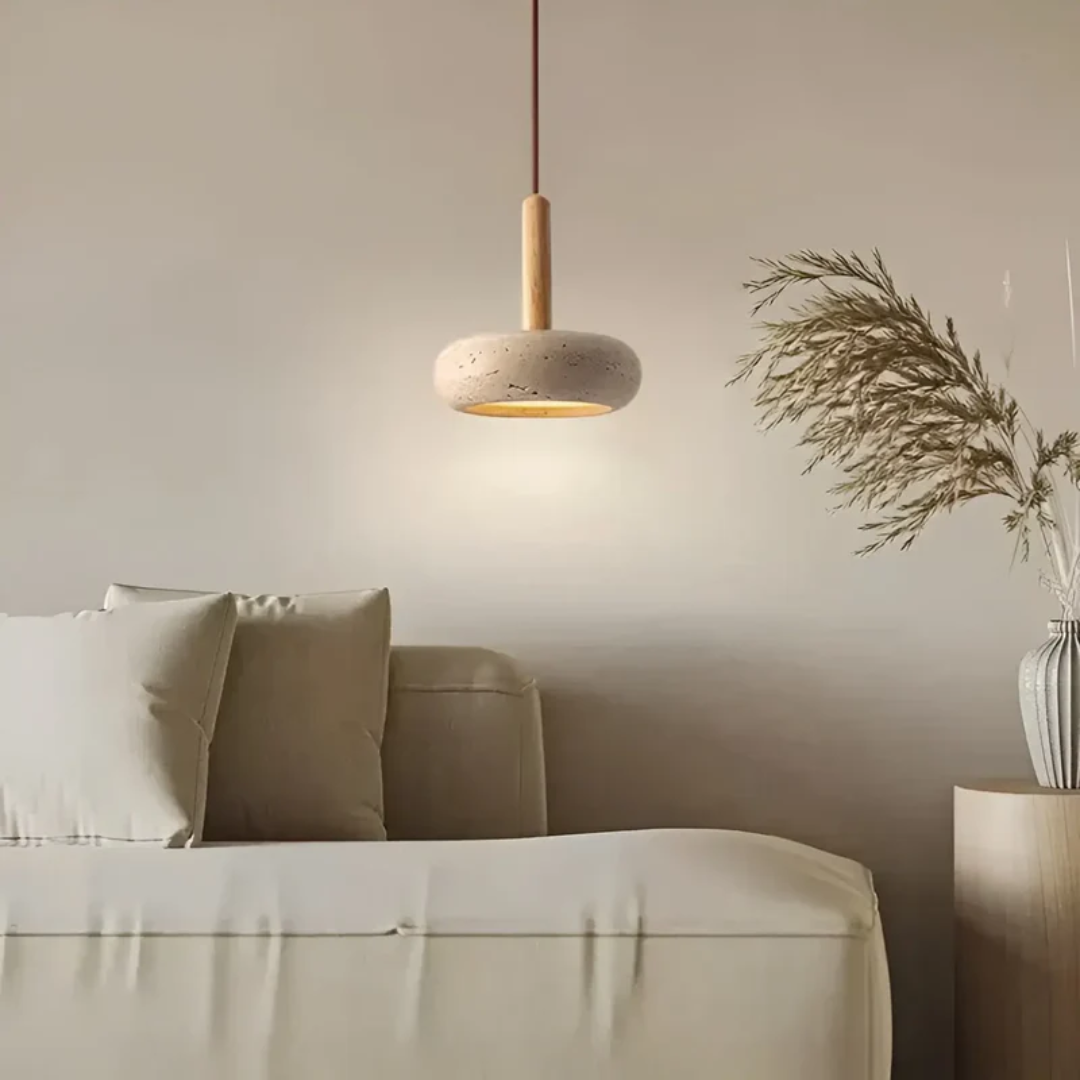 Yumeko Vintage Japanese Inspired Pendant Light With Adjustable LED