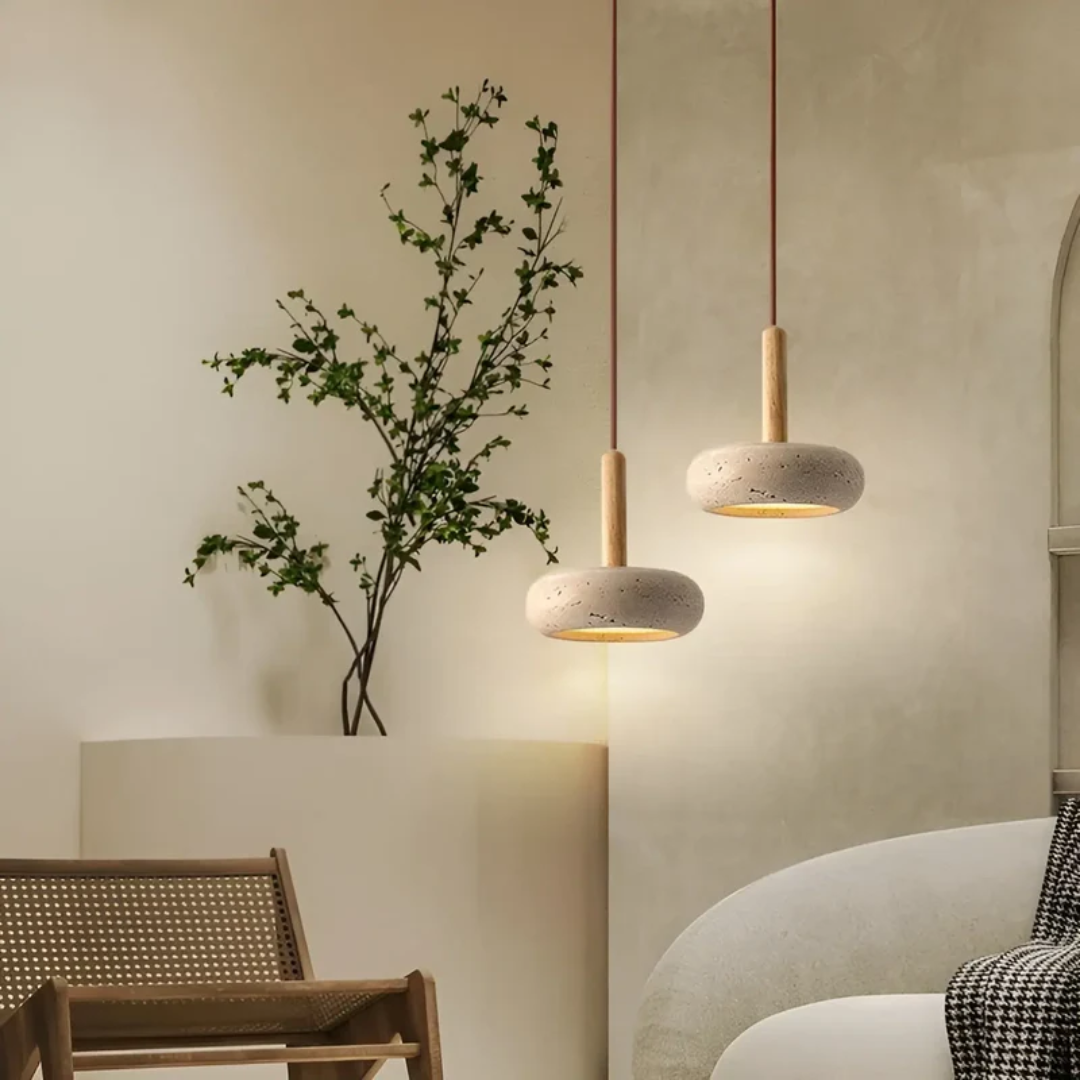 Yumeko Vintage Japanese Inspired Pendant Light With Adjustable LED