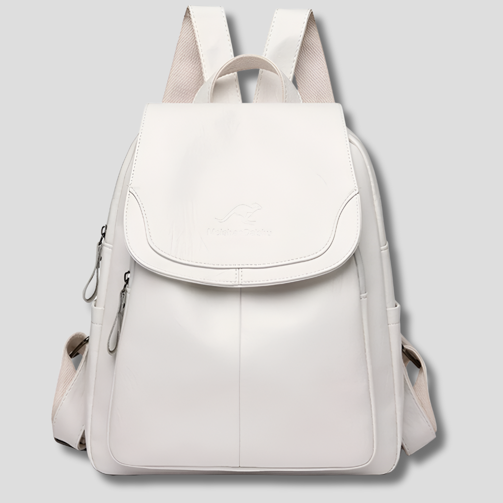 Urban Chic Women's Leather Backpack With Hidden Zippers Anti Theft Security For Daily Use
