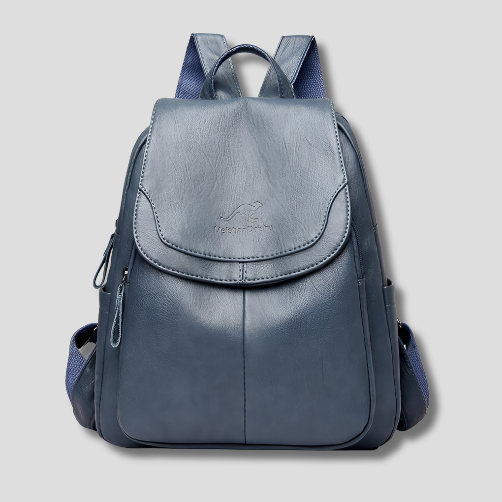 Urban Chic Women's Leather Backpack With Hidden Zippers Anti Theft Security For Daily Use