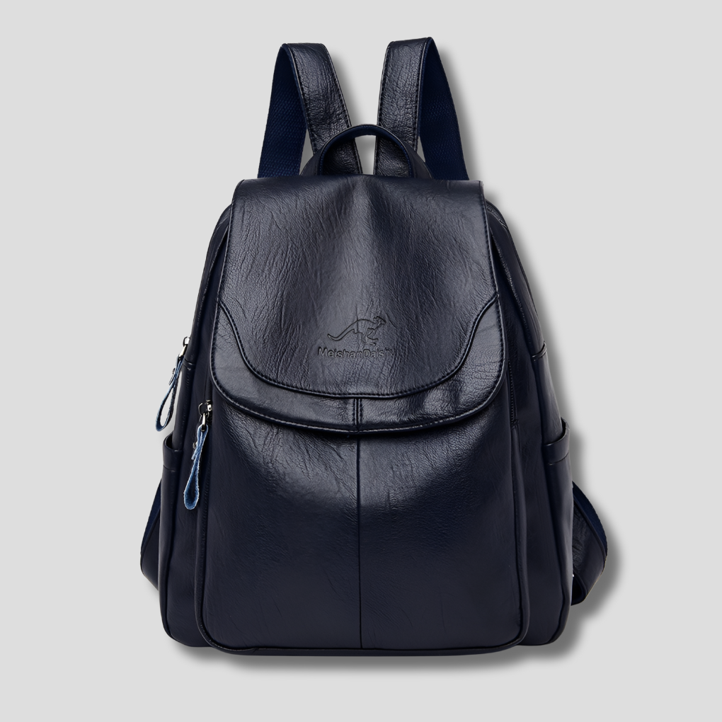 Urban Chic Women's Leather Backpack With Hidden Zippers Anti Theft Security For Daily Use