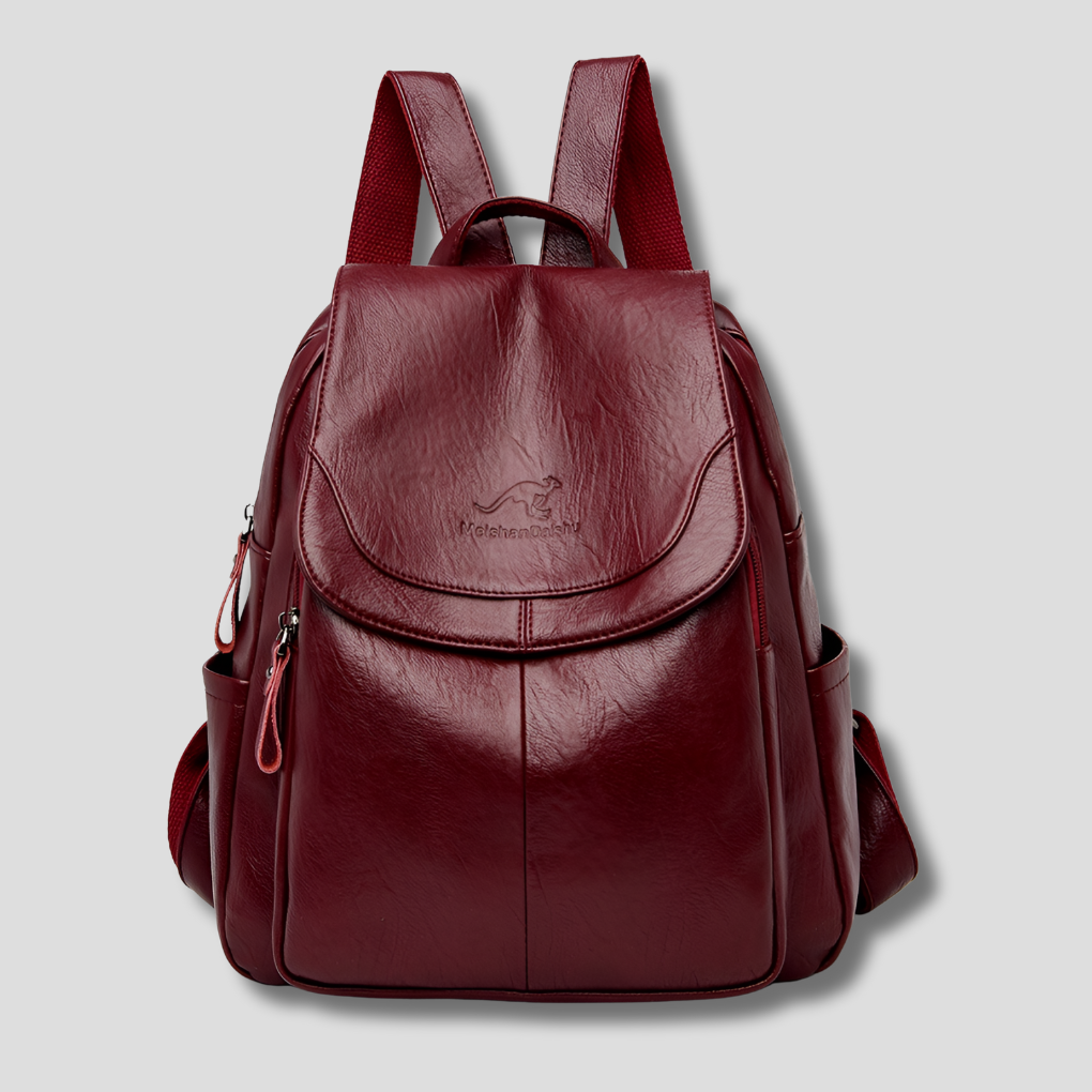 Urban Chic Women's Leather Backpack With Hidden Zippers Anti Theft Security For Daily Use