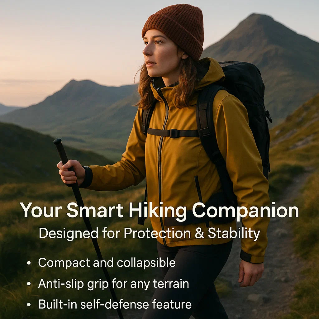 Urban Trek Automatic Walking Stick With Self Defense And Ergonomic Grip