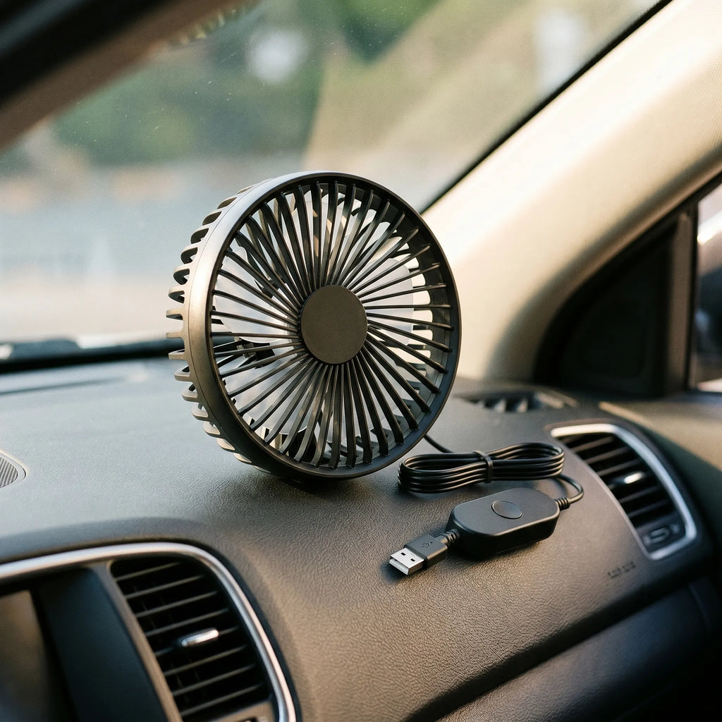 USB Powered Vehicle Fan -  Directing Airflow - Ormexis