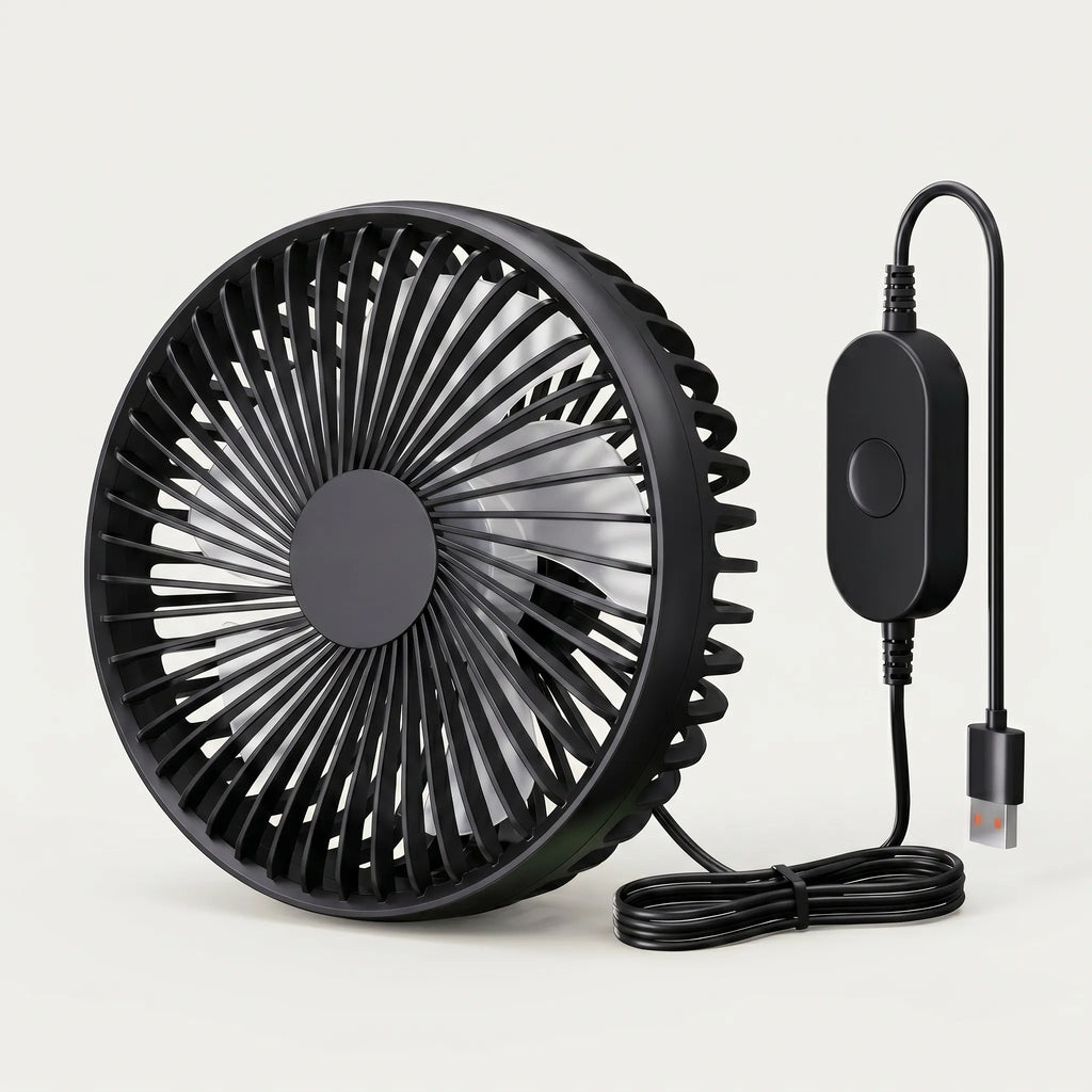 USB Powered Vehicle Fan -  Directing Airflow - Ormexis