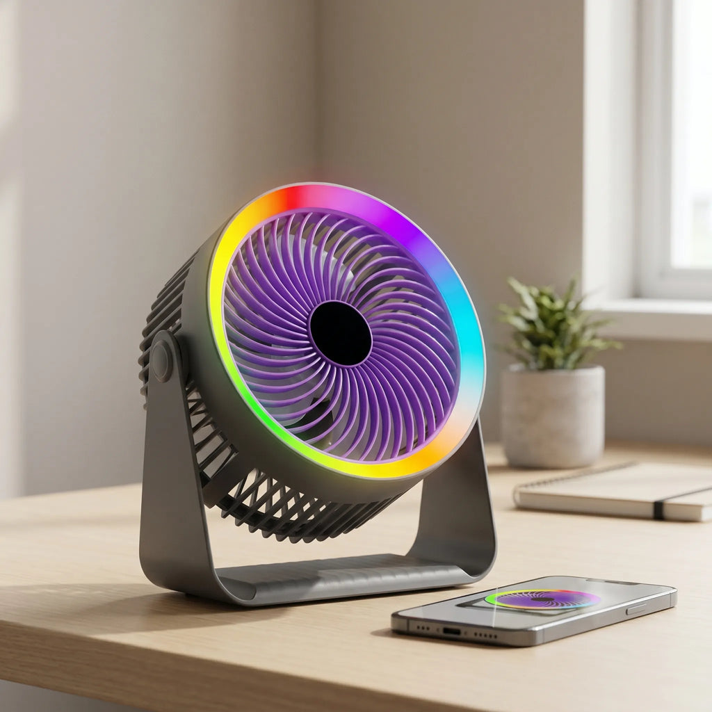 Portable USB Desk Fan -  Cooling Personal Workspaces - Ormexis