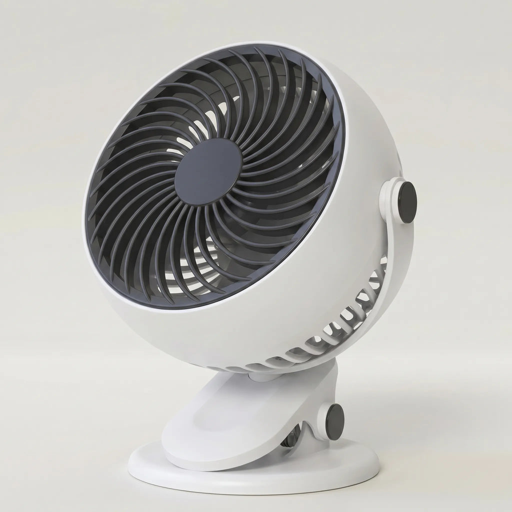 Versatile Clip-On Desk Fan -  Cooling Personal Workspaces - Ormexis