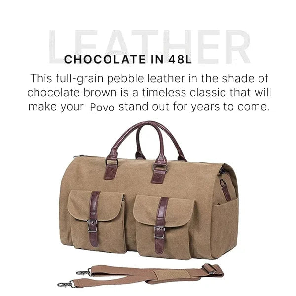 Three-In-One Convertible Duffle With Garment Storage For Easy Travel