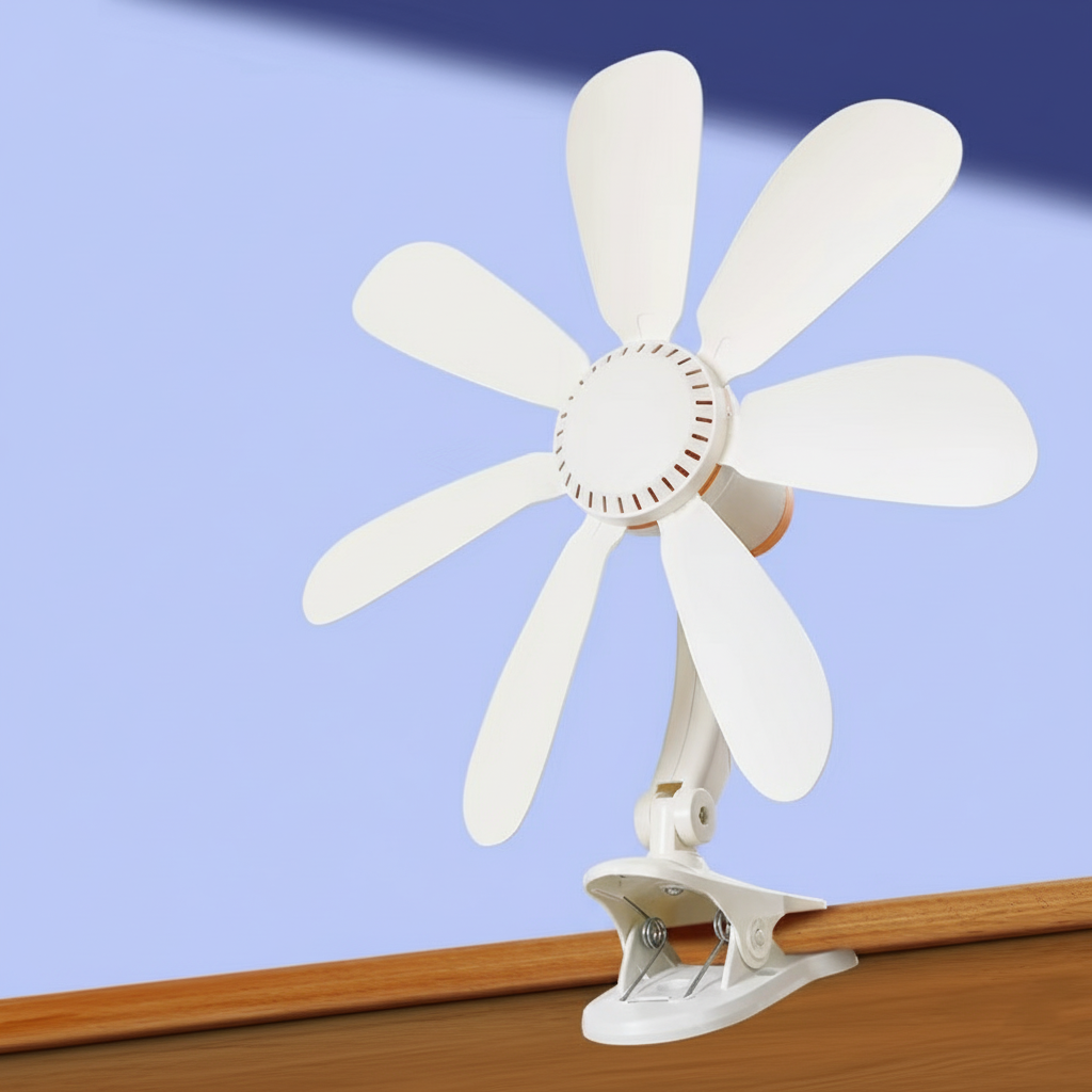 PortaBowlifte Clip On Desk And Bedside Fan For Personal Cooling In Small Office