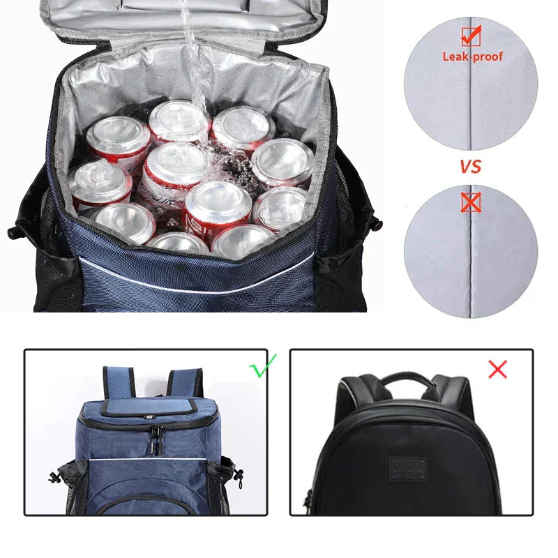 Insulated Cooler Backpack With Spacious Compartments For Outdoor Adventures