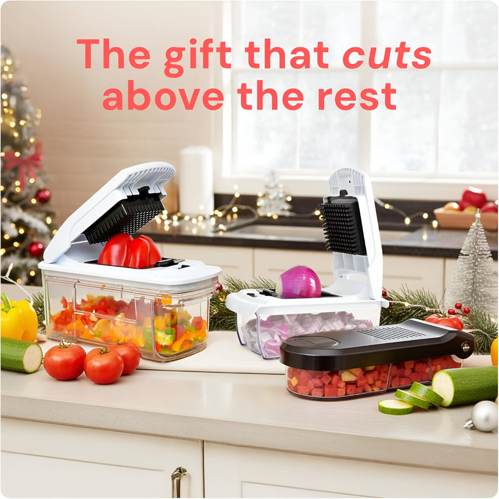 Versatile Kitchen Cutter Handheld Veggie Cutter With Seven Blades For Quick Prep