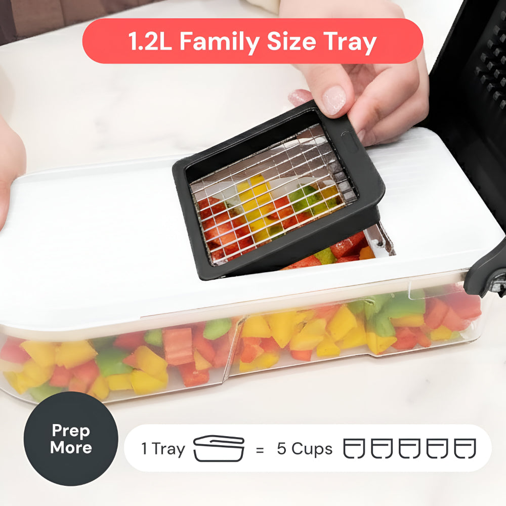Versatile Kitchen Cutter Handheld Veggie Cutter With Seven Blades For Quick Prep