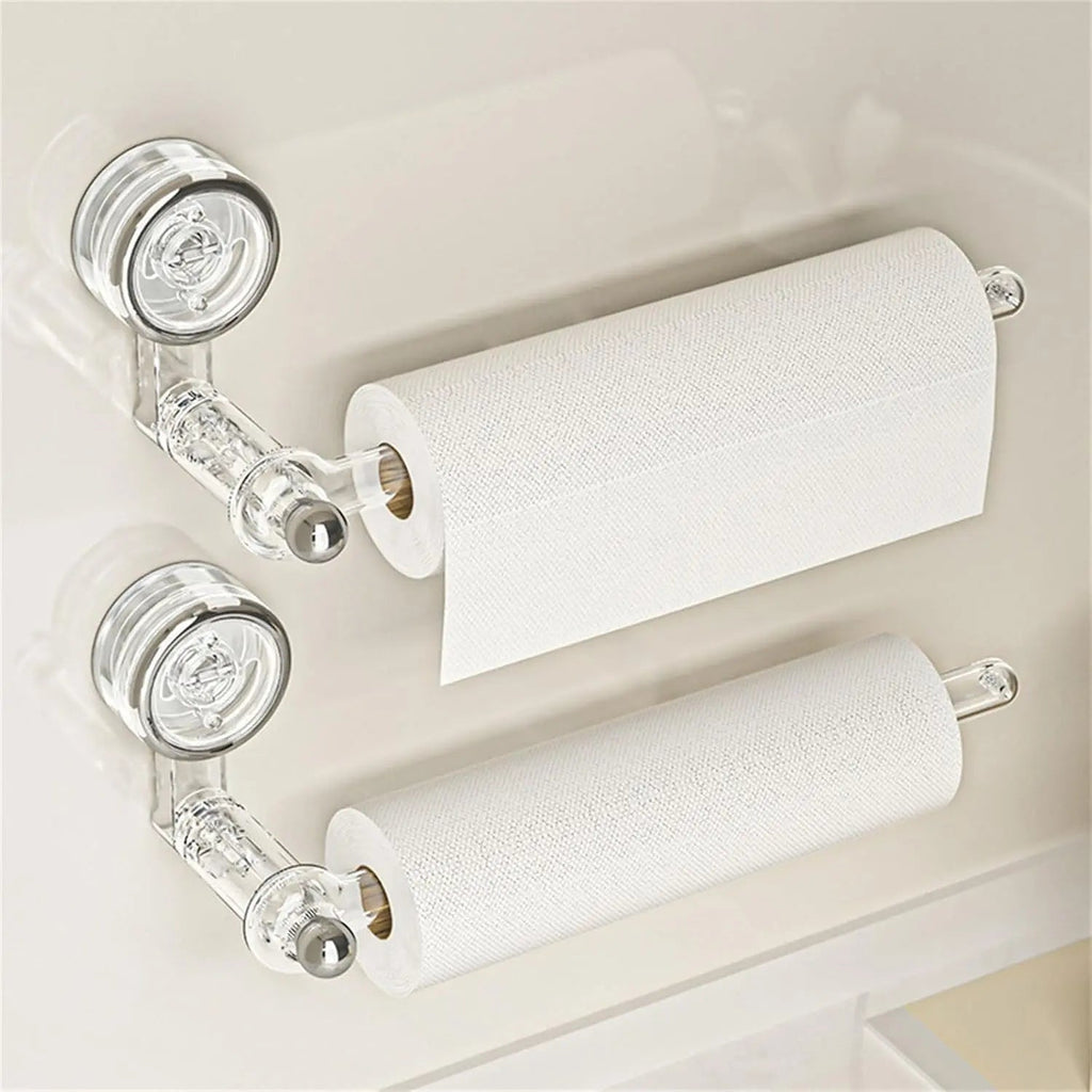 No-Drill Suction Cup Kitchen Towel Holder With 180 Degree Rotating Design