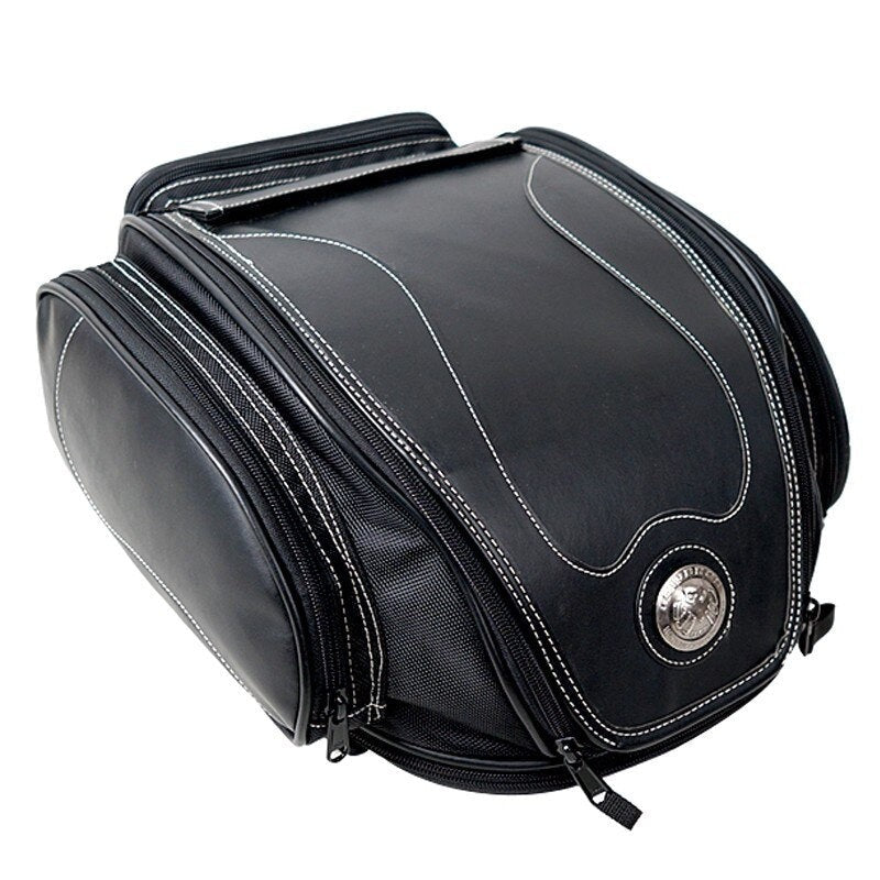 Expandable Storage Tail Bag For Motorcycles In All Weather