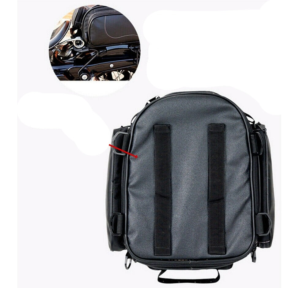 Expandable Storage Tail Bag For Motorcycles In All Weather