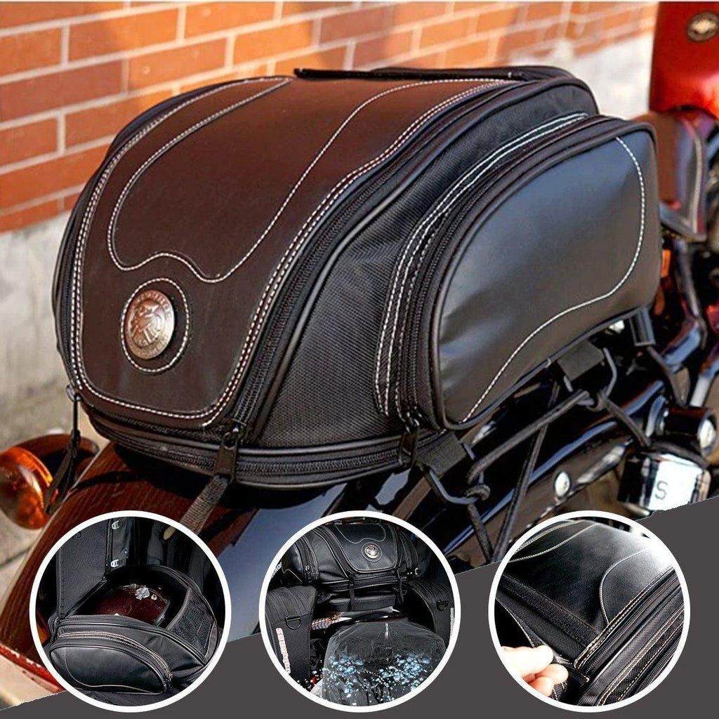 Expandable Storage Tail Bag For Motorcycles In All Weather
