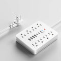 Versatile Power Hub Power Strip With Surge Protection And 8 AC Outlets And 4 USB Ports