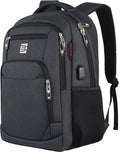 Slim Laptop Backpack With USB Charging And Anti-Theft Pocket, Water-Resistant Travel Tech