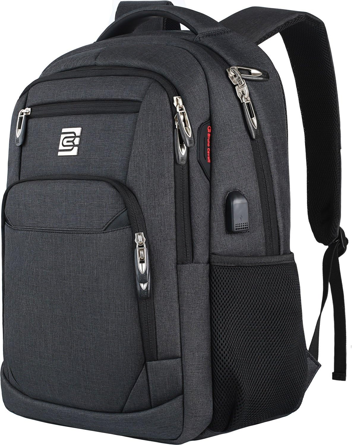Slim Laptop Backpack With USB Charging And Anti-Theft Pocket, Water-Resistant Travel Tech