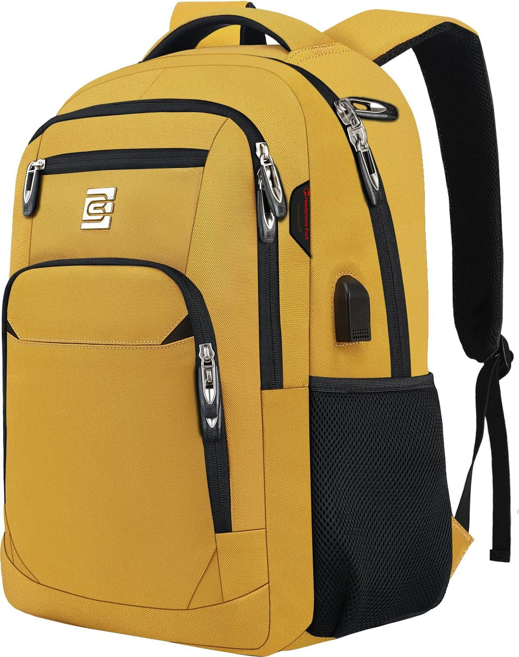 Slim Laptop Backpack With USB Charging And Anti-Theft Pocket, Water-Resistant Travel Tech