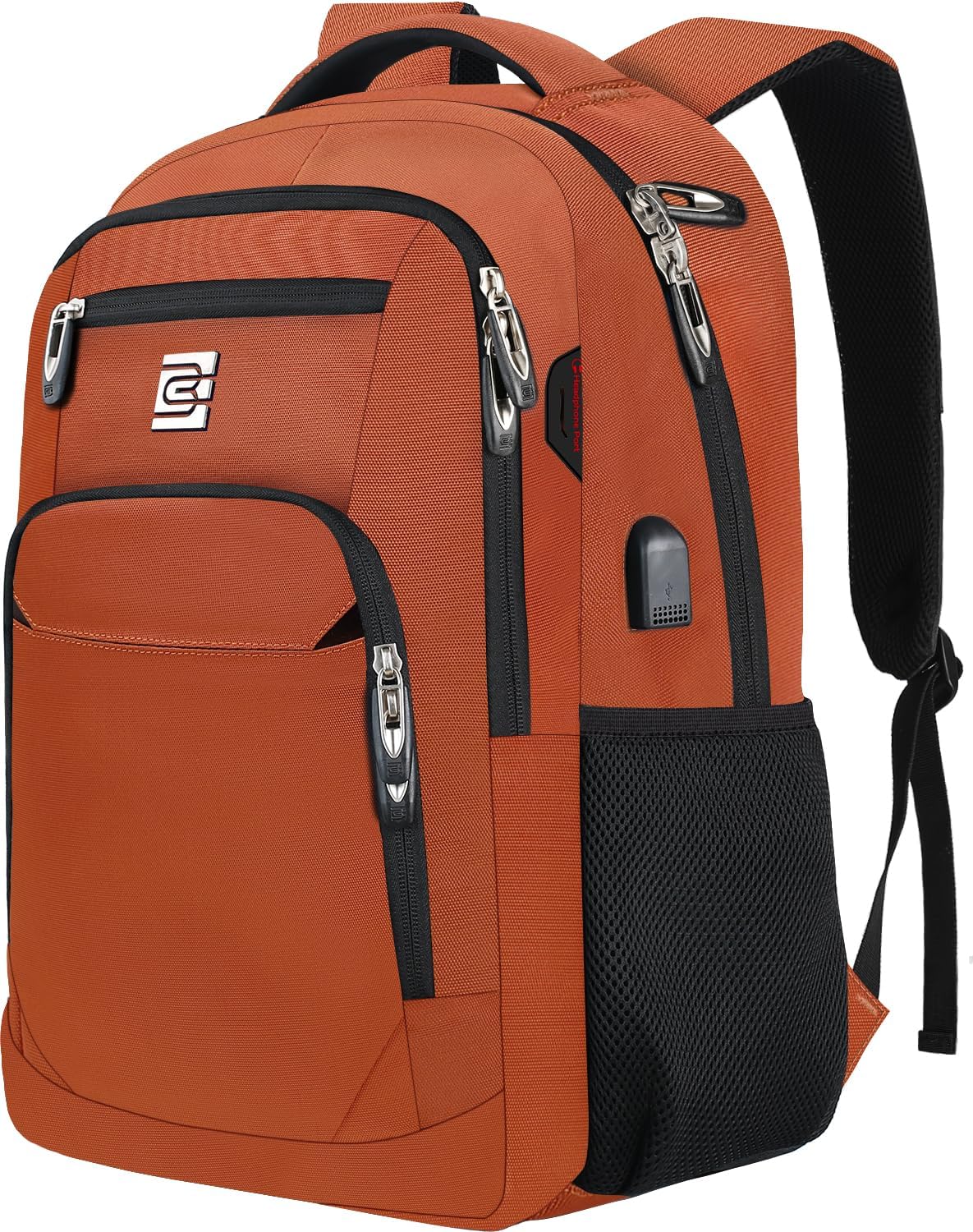 Slim Laptop Backpack With USB Charging And Anti-Theft Pocket, Water-Resistant Travel Tech