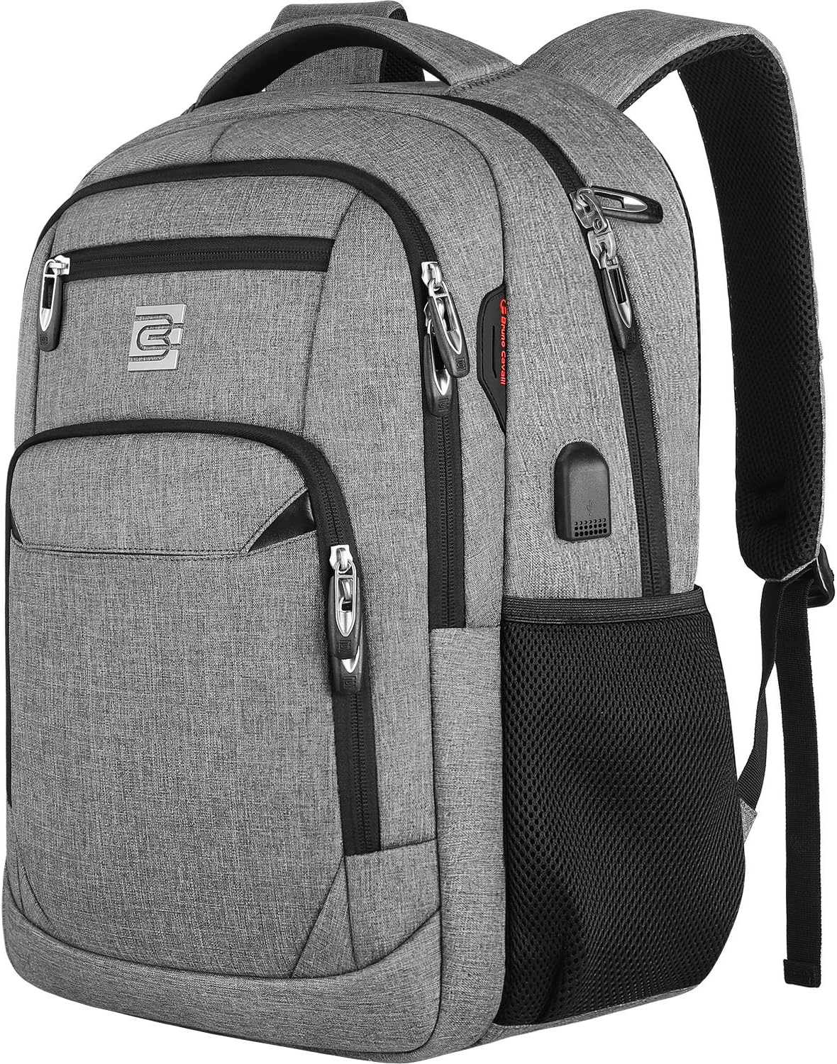Slim Laptop Backpack With USB Charging And Anti-Theft Pocket, Water-Resistant Travel Tech