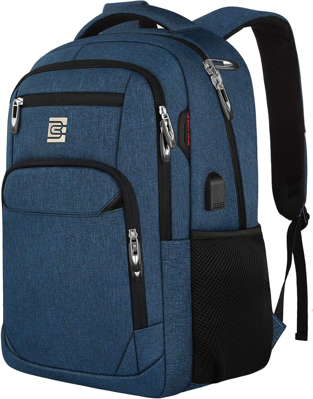 Slim Laptop Backpack With USB Charging And Anti-Theft Pocket, Water-Resistant Travel Tech