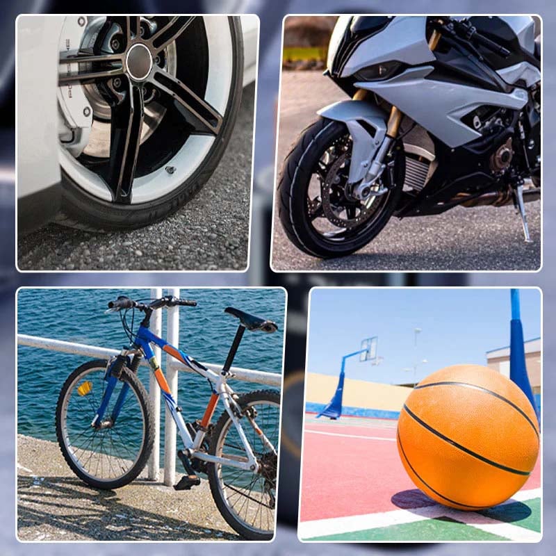 Tire Pump With LCD Screen And LED Light Portable Inflator For Cars And Bikes