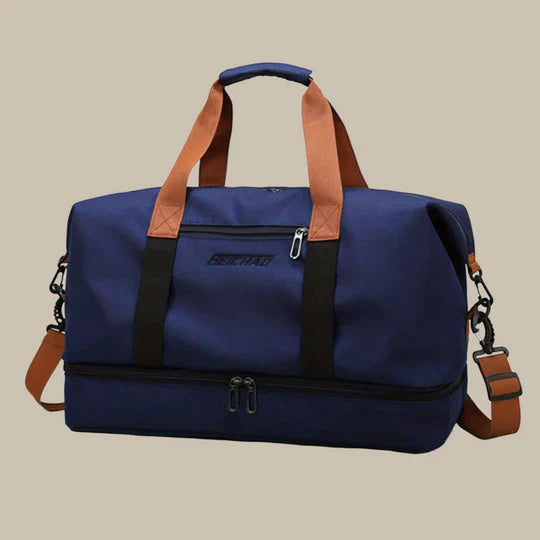 Durable Fabric Travel Duffel With Ample Pockets For Organized Storage